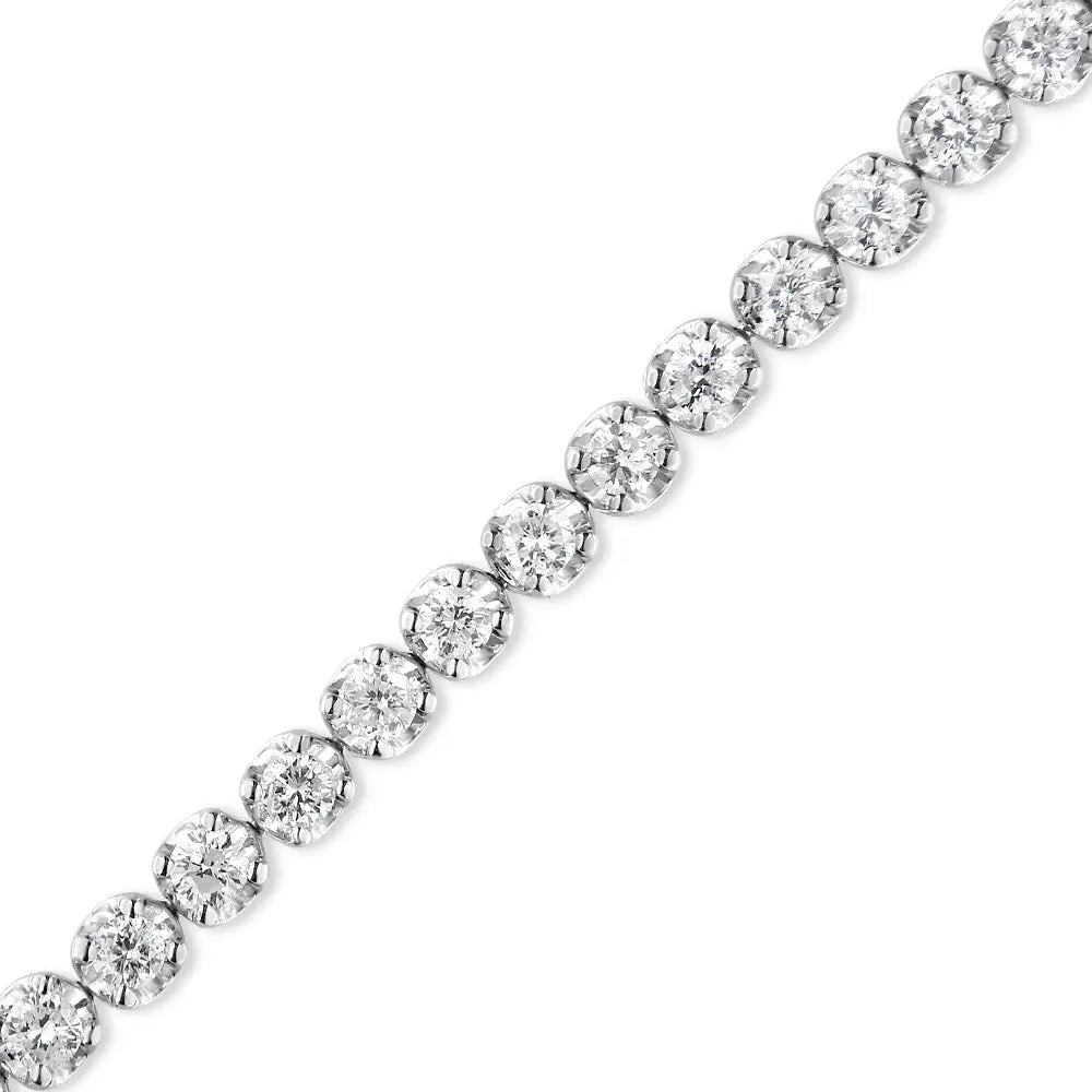 .925 Sterling Silver 3.00 Cttw Prong Set Round-cut Diamond Tennis Link 7.25’’ Bracelet (i-j Color I1-i2 Clarity)