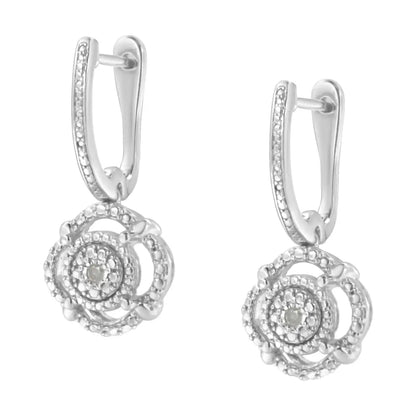 .925 Sterling Silver Miracle-set Diamond Accent Drop and Dangle Earrings (i-j Color I3 Clarity) - Fine Jewelry us Direct