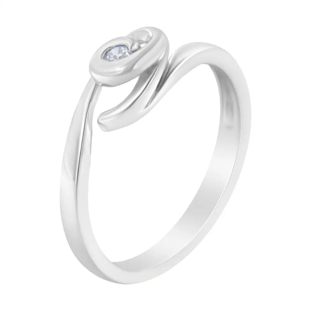 10k Gold Diamond Promise Ring Round-cut (1/20 Cttw H-i Color I1-i2 Clarity)