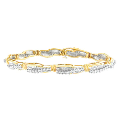 14k Yellow Gold Winding Love Diamond Bracelet (3.00 Cttw H-i Si1-si2)