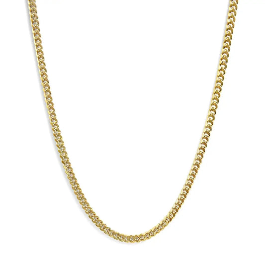 Semi-solid 14k Yellow Gold 6.1mm Classic Miami Cuban Chain Necklace - 22