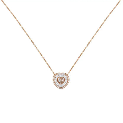 10k Rose Gold 1/2 Cttw Diamond Heart Pendant Necklace (h-i Color I1-i2 Clarity)