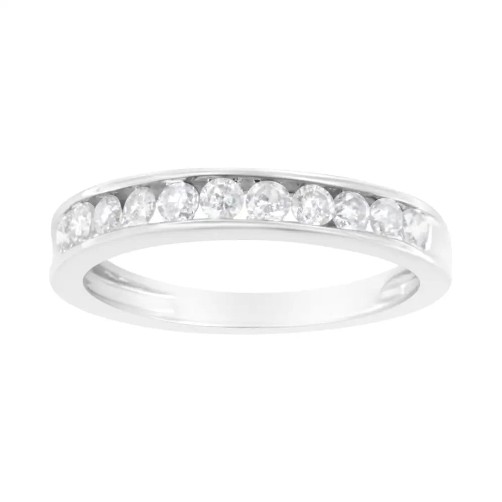 Elegance Redefined with Igi Certified Channel Set 1/2 Cttw Diamond Ring