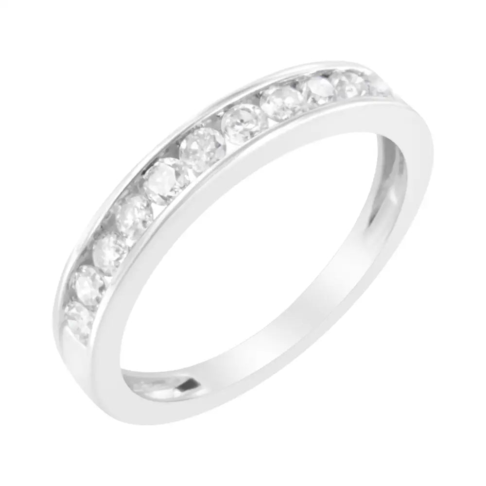 Elegance Redefined with Igi Certified Channel Set 1/2 Cttw Diamond Ring