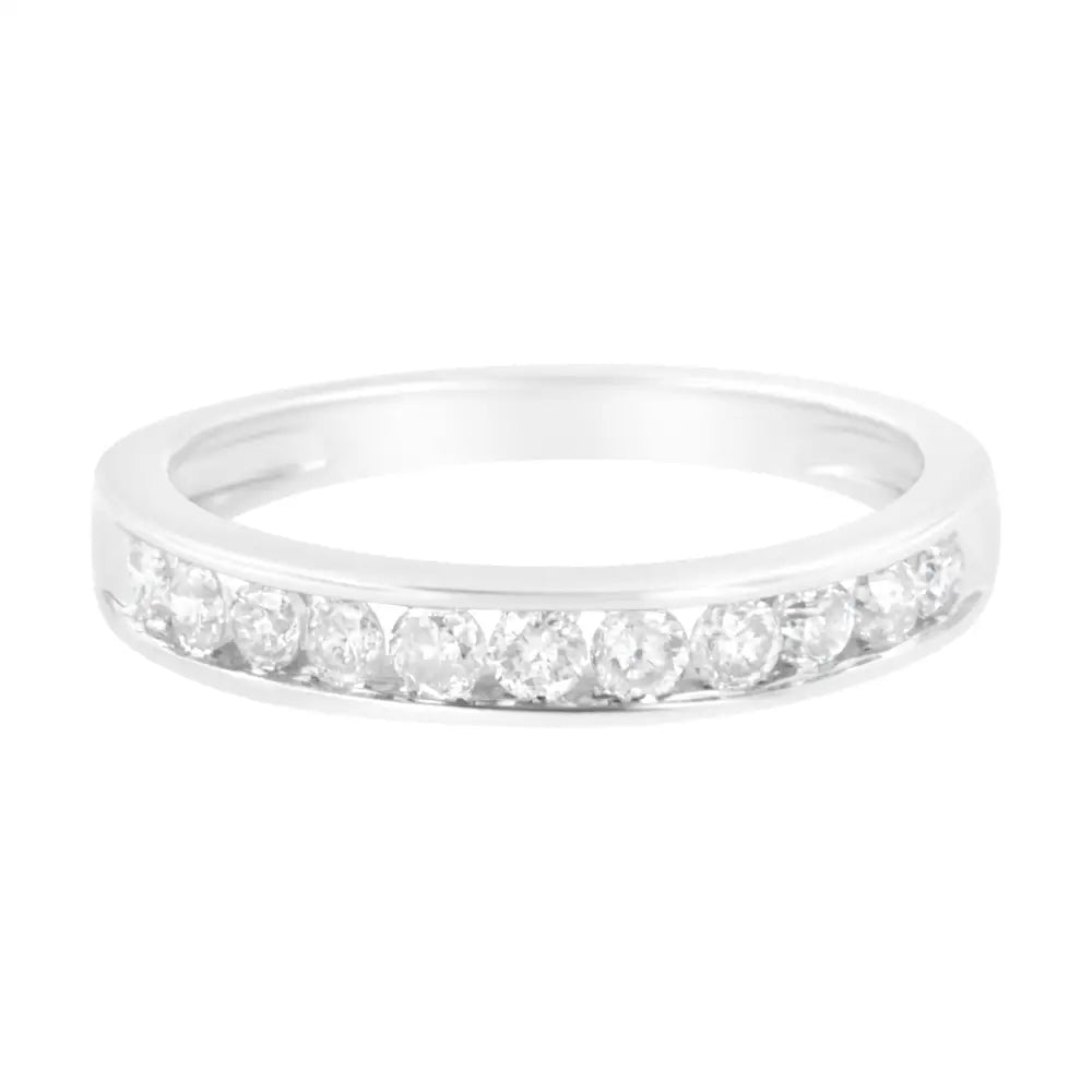 Elegance Redefined with Igi Certified Channel Set 1/2 Cttw Diamond Ring