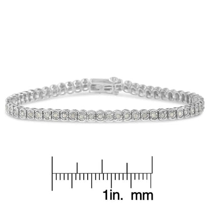 Elegant 1.0 Cttw Diamond Miracle-set Cut-circle Tennis Bracelet