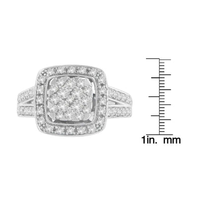 Elegant 10k White Gold Diamond Cluster Ring for Timeless Sophistication