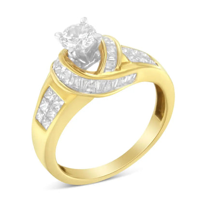 Elegant 14k Two-toned Gold Princess Cut Diamond Ring for Timeless