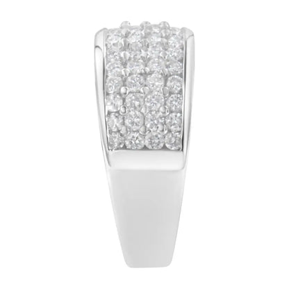 Elegant 14k White Gold Round Cut Diamond Ring with Radiant Brilliance - 6.5