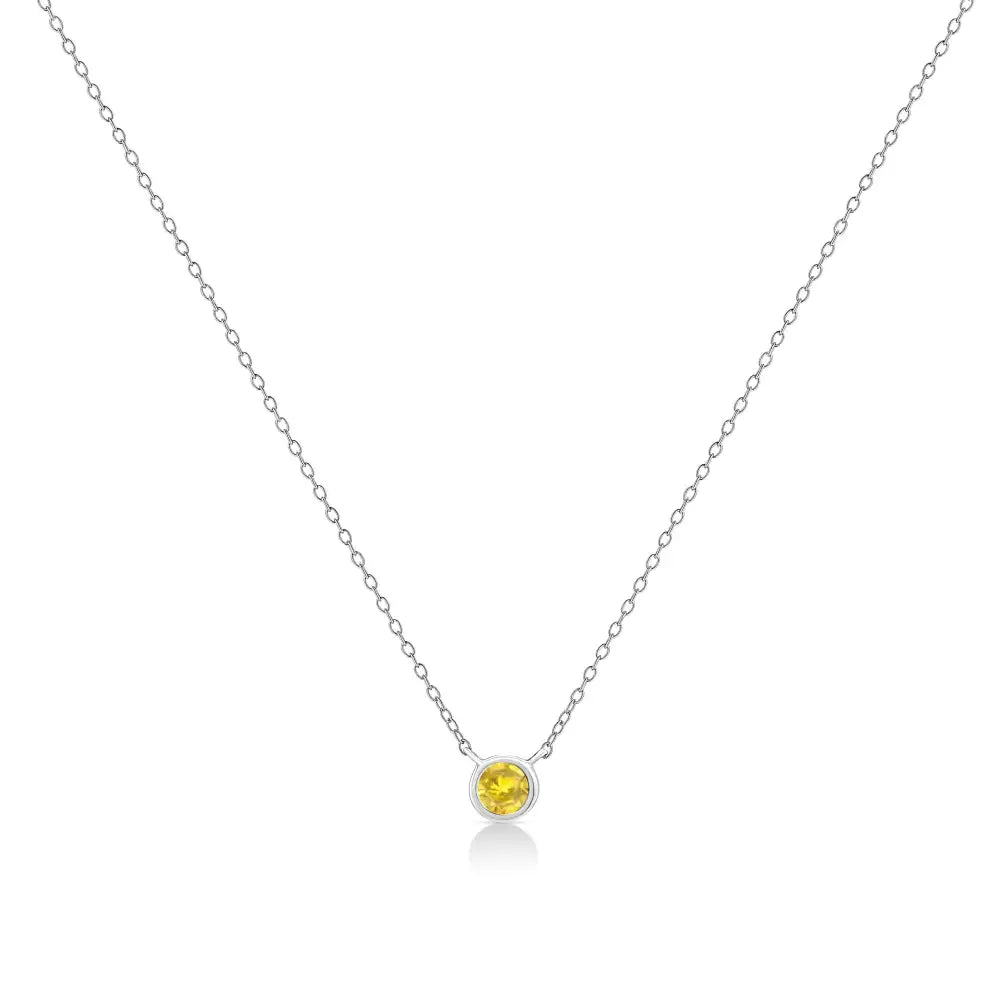 Elegant Colored Diamond Suspended Adjustable Pendant Necklace in Sterling