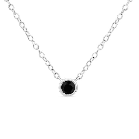 Elegant Colored Diamond Suspended Adjustable Pendant Necklace in Sterling