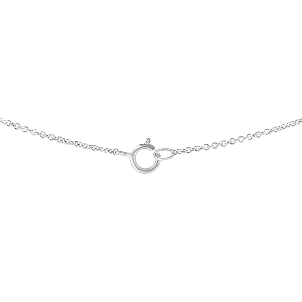 Elegant Igi Certified 14k White Gold Lab Grown Oval Pendant Necklace