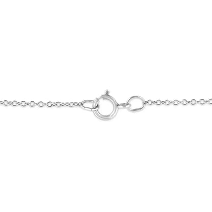 Elegant Matte Finished Sterling Silver Diamond Accent Double Flower Necklace