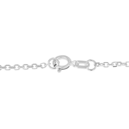 Elegant Silver Bezel-set Diamond Station Necklace with Timeless Sparkle