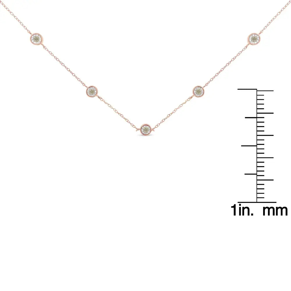 Elegant Sterling Silver Diamond Station Necklace for Timeless Style