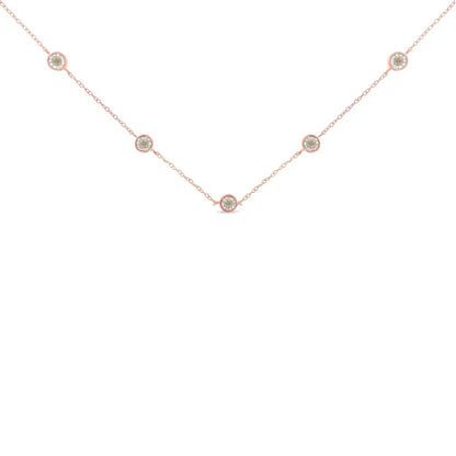 Elegant Sterling Silver Diamond Station Necklace for Timeless Style