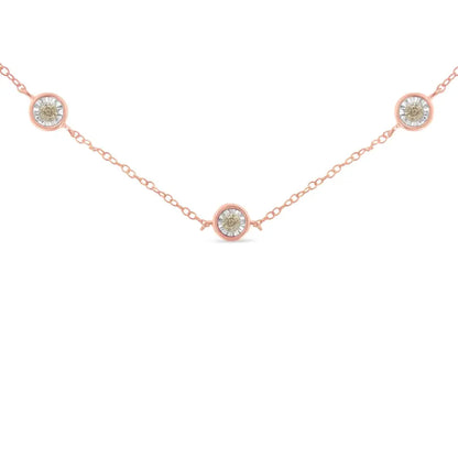 Elegant Sterling Silver Diamond Station Necklace for Timeless Style