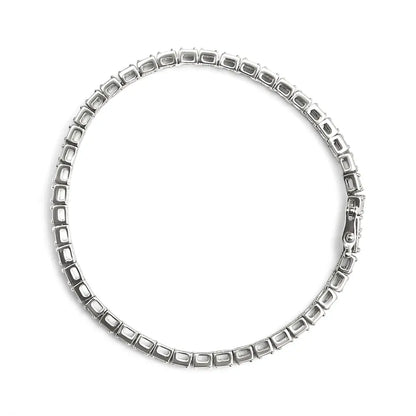 Elegant Sterling Silver Link Bracelet with Diamonds for Timeless Style