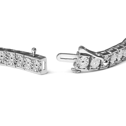 Elegant Sterling Silver Link Bracelet with Diamonds for Timeless Style