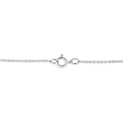 Elegant Sterling Silver Prong-set Diamond Accent Satin Finished Double Necklace