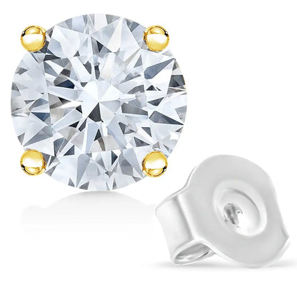 Elevate Elegance with 14k Gold Lab Grown Diamond Solitaire Stud Earrings