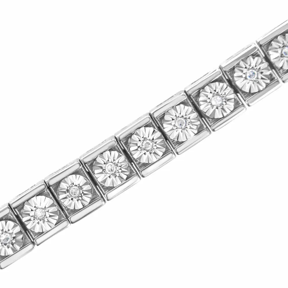 Elevate your Elegance with the Sterling Silver Miracle Classic Tennis Bracelet