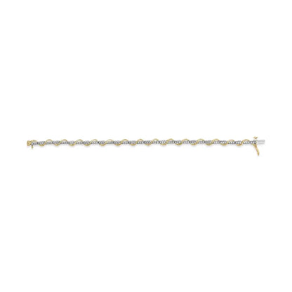 Elevate your Style with 10k Two-tone Gold Cttw Diamond Spiral Bracelet