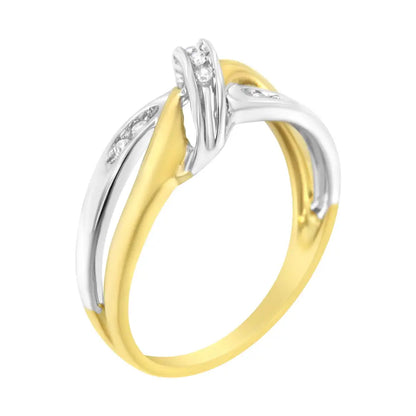 Exquisite 10k Gold Cttw Round-cut Diamond Bypass Ring - 7