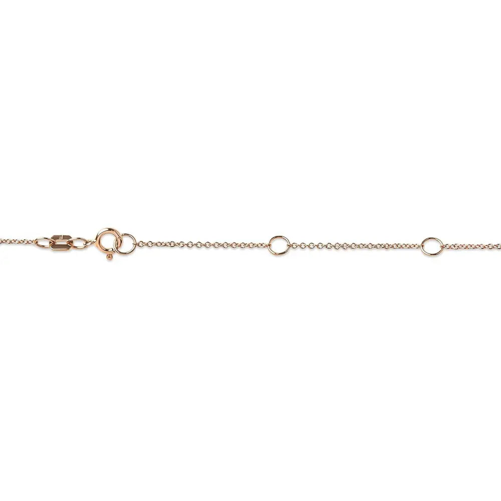 Exquisite 10k Rose Gold Pendant Necklace with Round Brilliant-cut Diamond