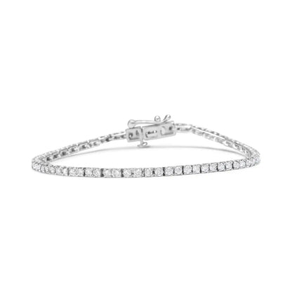 Exquisite 10k White Gold Classic Diamond Tennis Bracelet with 2.0 Cttw