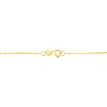 Exquisite 10k Yellow Gold Diamond Open Heart Pendant Necklace