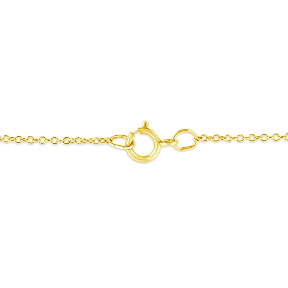 Exquisite 10k Yellow Gold Pendant Necklace with Cttw Miracle Set Diamonds