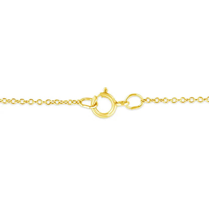 Exquisite 10k Yellow Gold Pendant Necklace with Cttw Miracle Set Diamonds