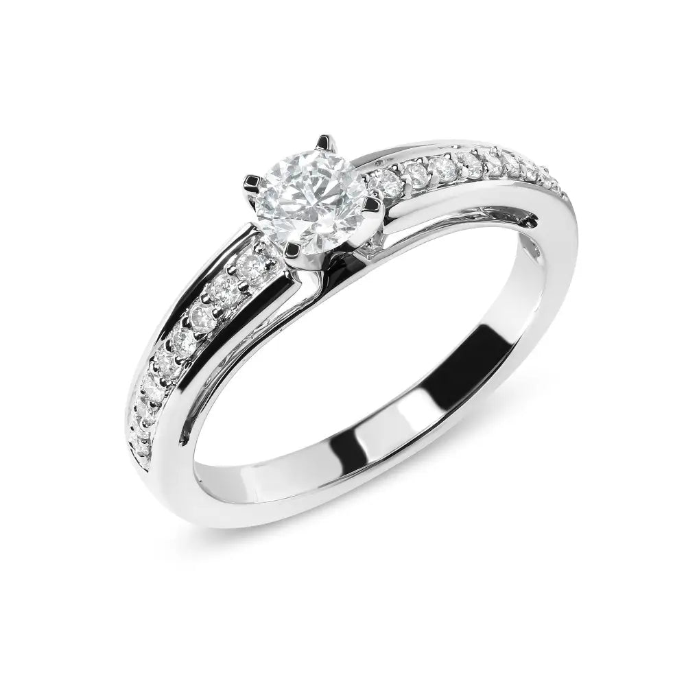 14k White Gold 1/2 Cttw Diamond Solitaire Engagement Ring (g-h Vs2-si1)