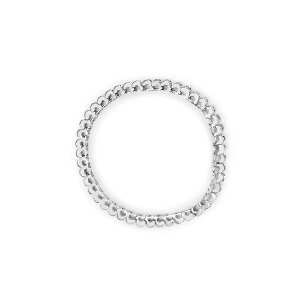 Exquisite 14k White Gold 5.00 Cttw Invisible Set Princess-cut Bracelet