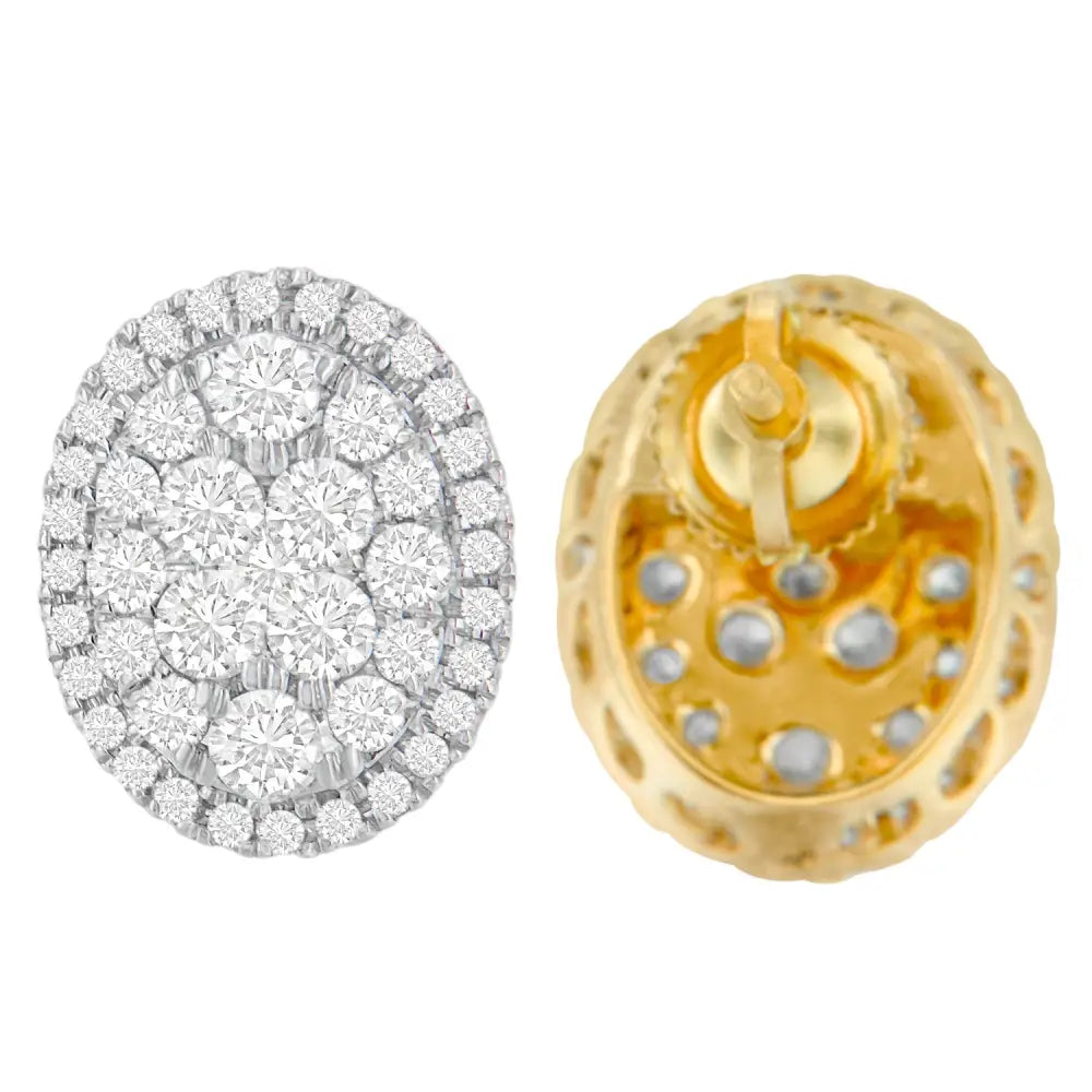 Exquisite 14k Yellow Gold Cttw Round Cut Diamond Earrings - Earrings/earrings/