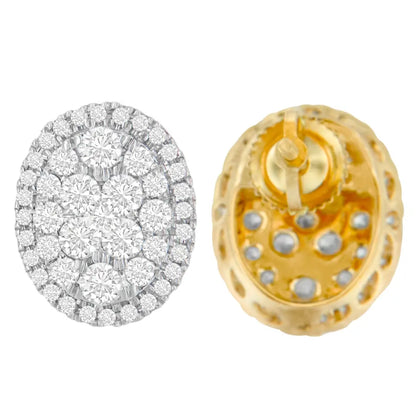 Exquisite 14k Yellow Gold Cttw Round Cut Diamond Earrings - Earrings/earrings/