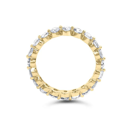 Exquisite 14k Yellow Gold Diamond Eternity Band Ring with Prong Set Diamonds