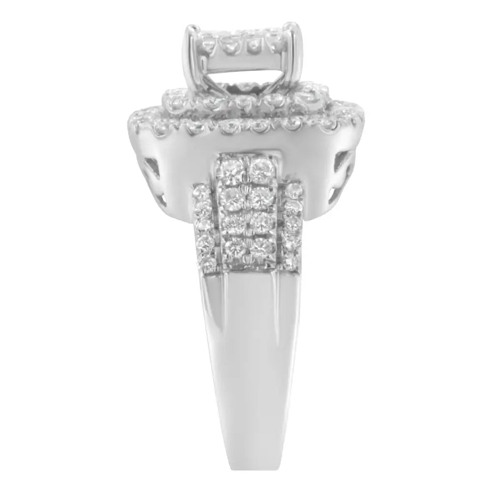 Exquisite 14kt White Gold Diamond Cocktail Ring with Stunning Brilliance