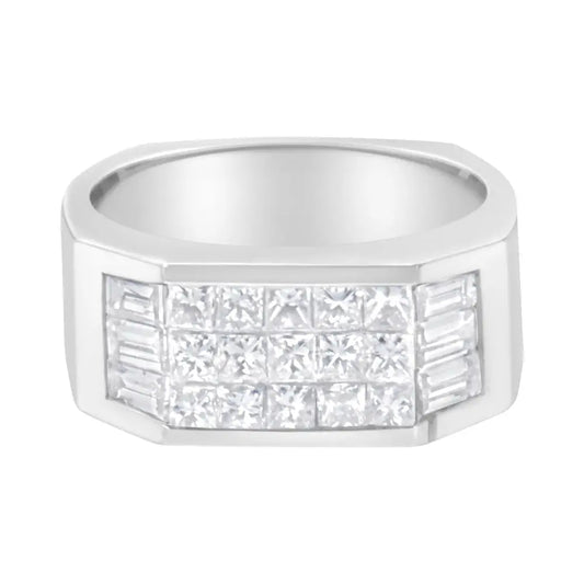 Exquisite 14kt White Gold Diamond Ring with Vs2-si1 Clarity - 6.25