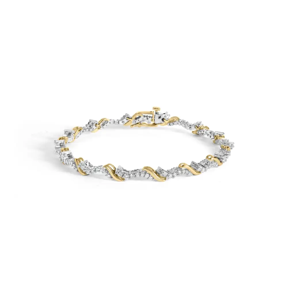 Exquisite 2.00 Cttw Diamond s Link 7 Bracelet in 10k Gold