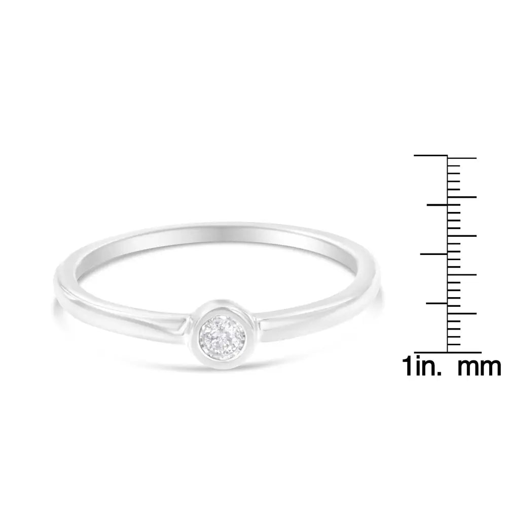 Exquisite Diamond Round Shaped Promise Ring in.925 Sterling Silver