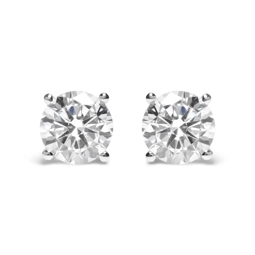 Gia Certified 14k White Gold 6.0 Cttw Diamond Solitaire Stud Earrings (f Vs2)