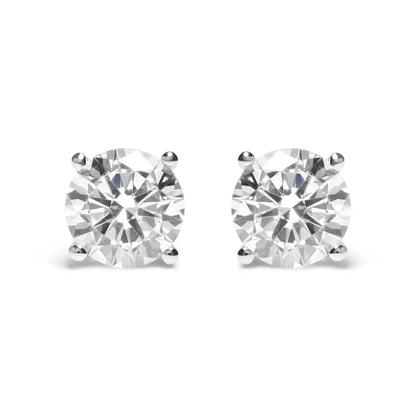 Gia Certified 14k White Gold 6.0 Cttw Diamond Solitaire Stud Earrings (f Vs2)