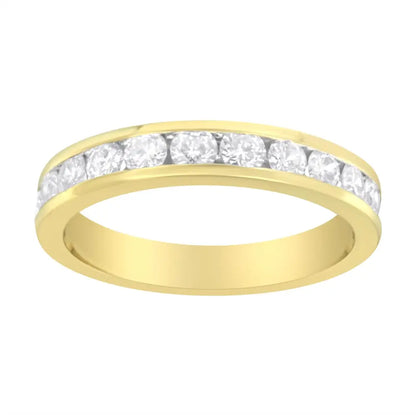 Exquisite Igi Certified 18k Cttw Channel Set Diamond Wedding Band Ring