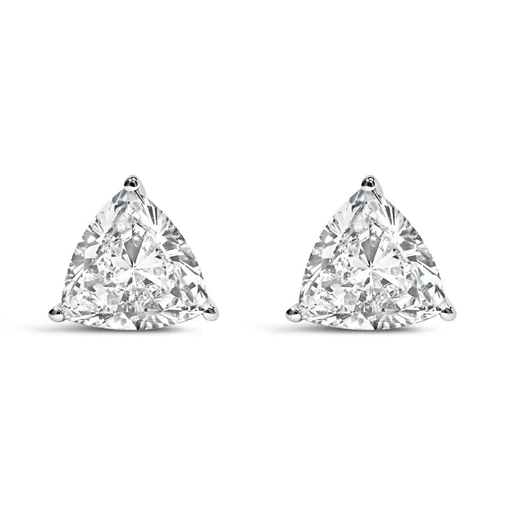 Exquisite Lab Grown Diamond Stud Earrings in 14k White Gold - 1