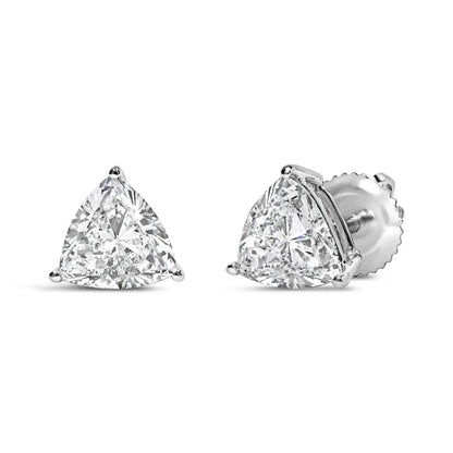 Exquisite Lab Grown Diamond Stud Earrings in 14k White Gold - 1