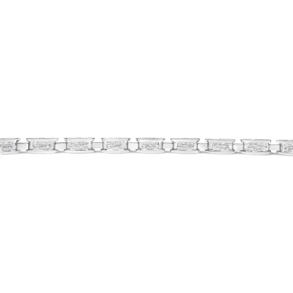 Exquisite Lab Grown Diamond Tennis Bracelet in 14k White Gold