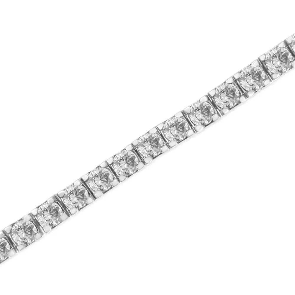 Exquisite Lab Grown Diamond Tennis Bracelet in 14k White Gold