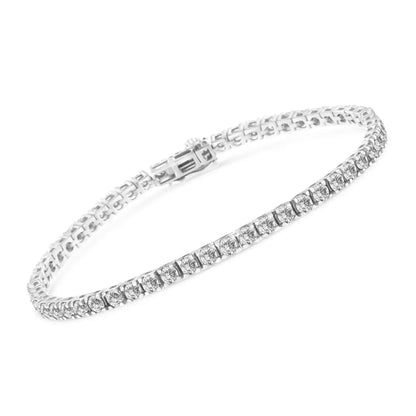 Exquisite Lab Grown Diamond Tennis Bracelet in 14k White Gold